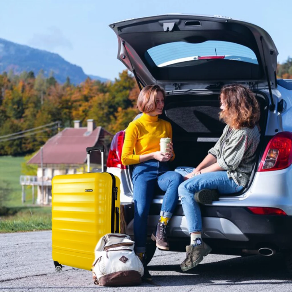 Vegmann Delphin Sarı Büyük Boy Valiz