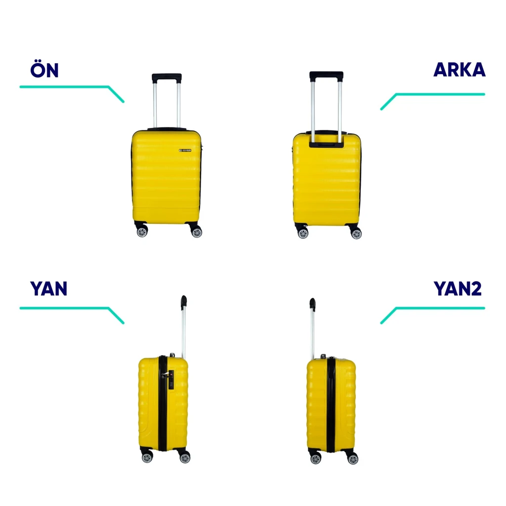Vegmann Delphin Sarı Kabin Boy Valiz