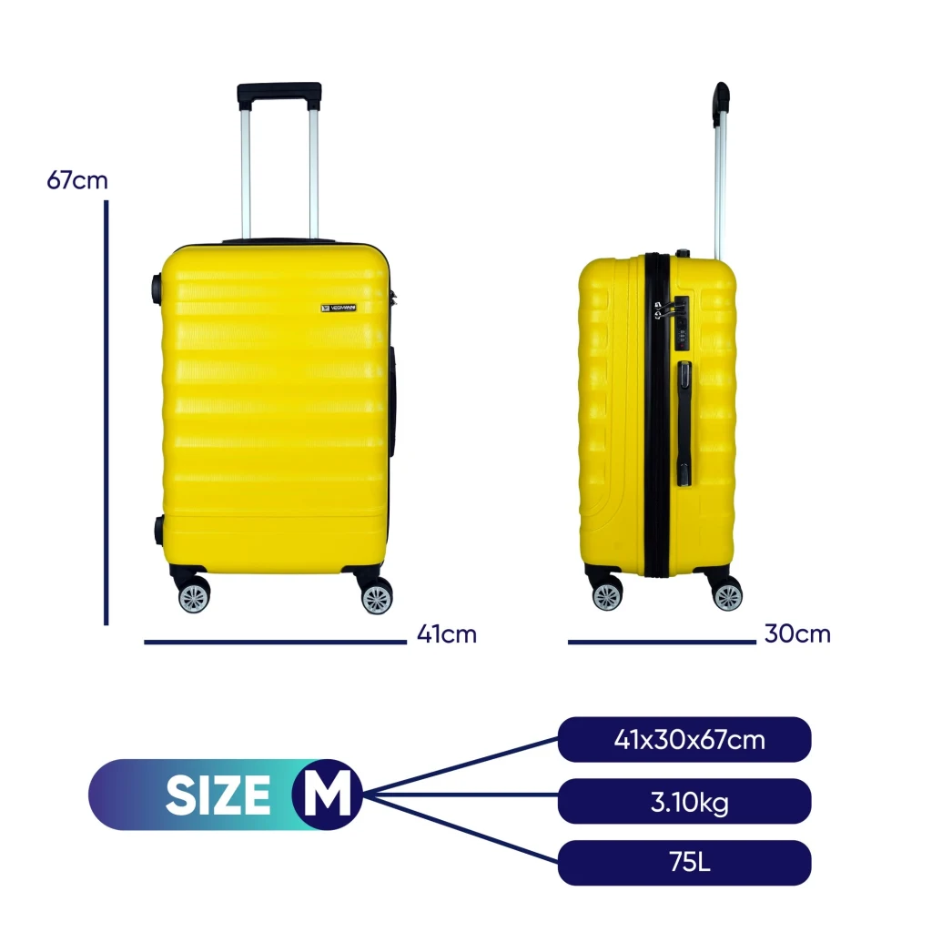 Vegmann Delphin Sarı Orta Boy Valiz