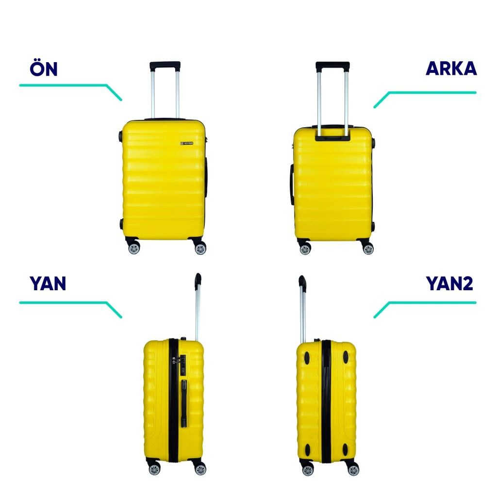 Vegmann Delphin Sarı Orta Boy Valiz
