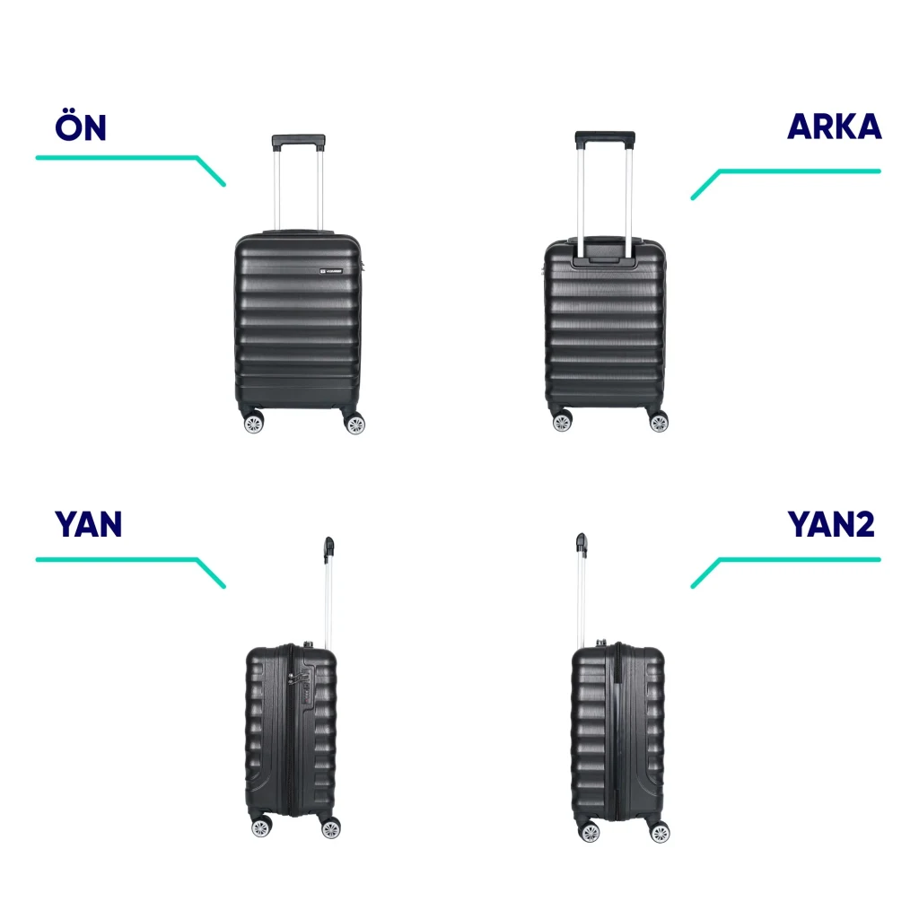 Vegmann Delphin Siyah Kabin Boy Valiz