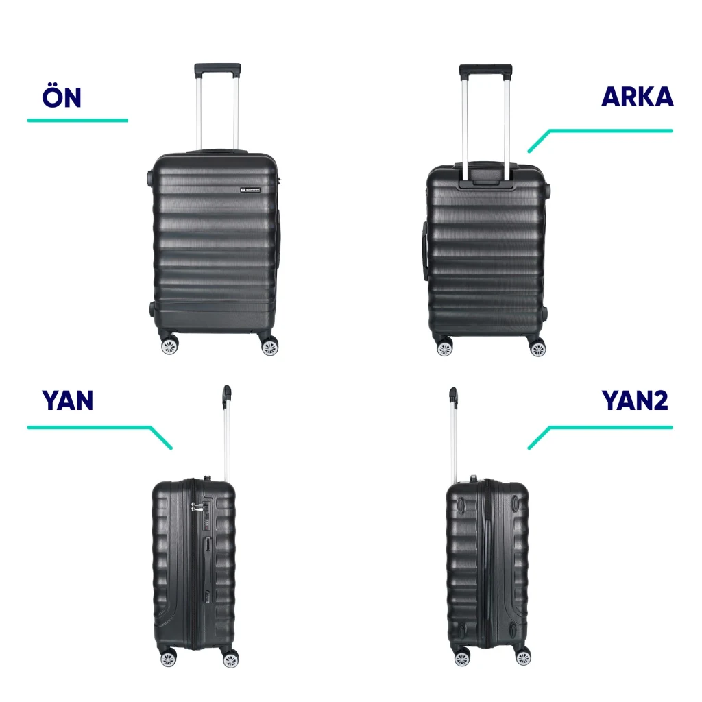 Vegmann Delphin Siyah Orta Boy Valiz