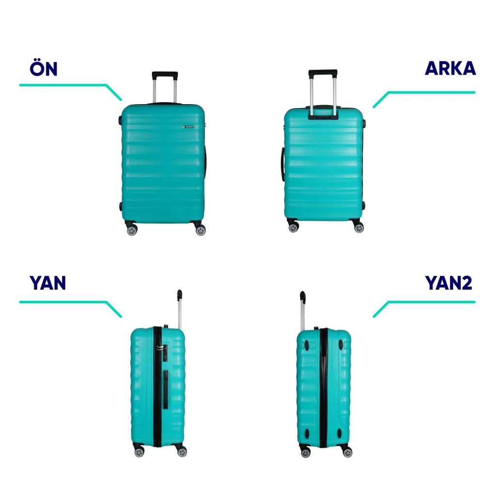 Vegmann Delphin Su Yeşili Büyük Boy Valiz