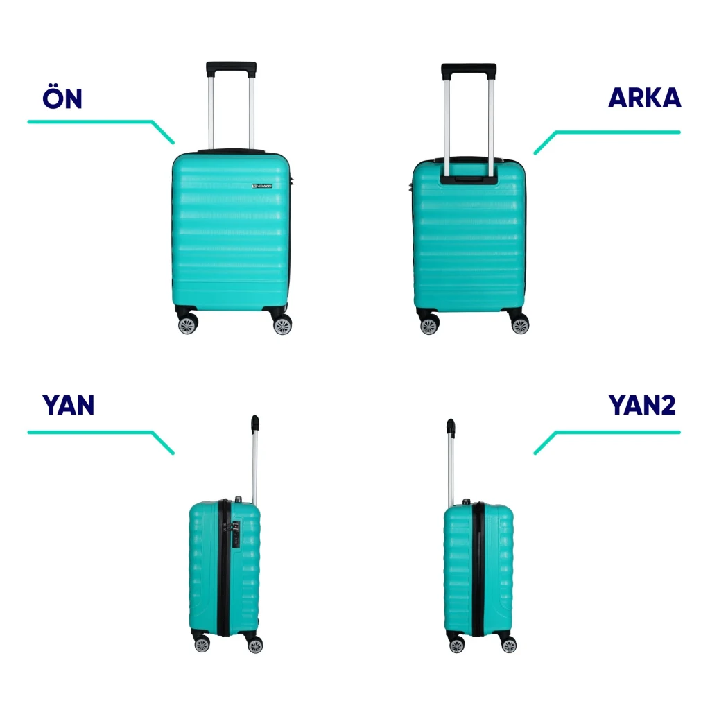 Vegmann Delphin Su Yeşili Kabin Boy Valiz