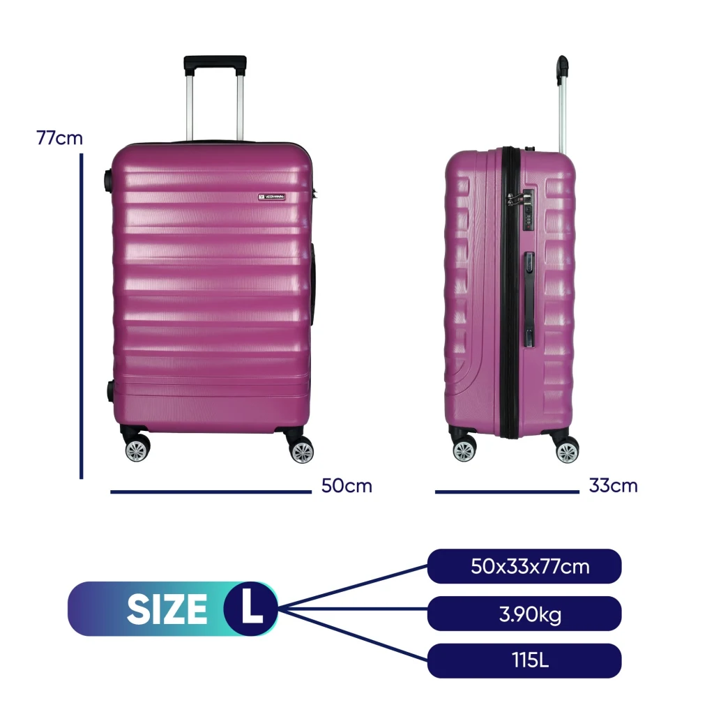 Vegmann Delphin Violet Büyük Boy Valiz