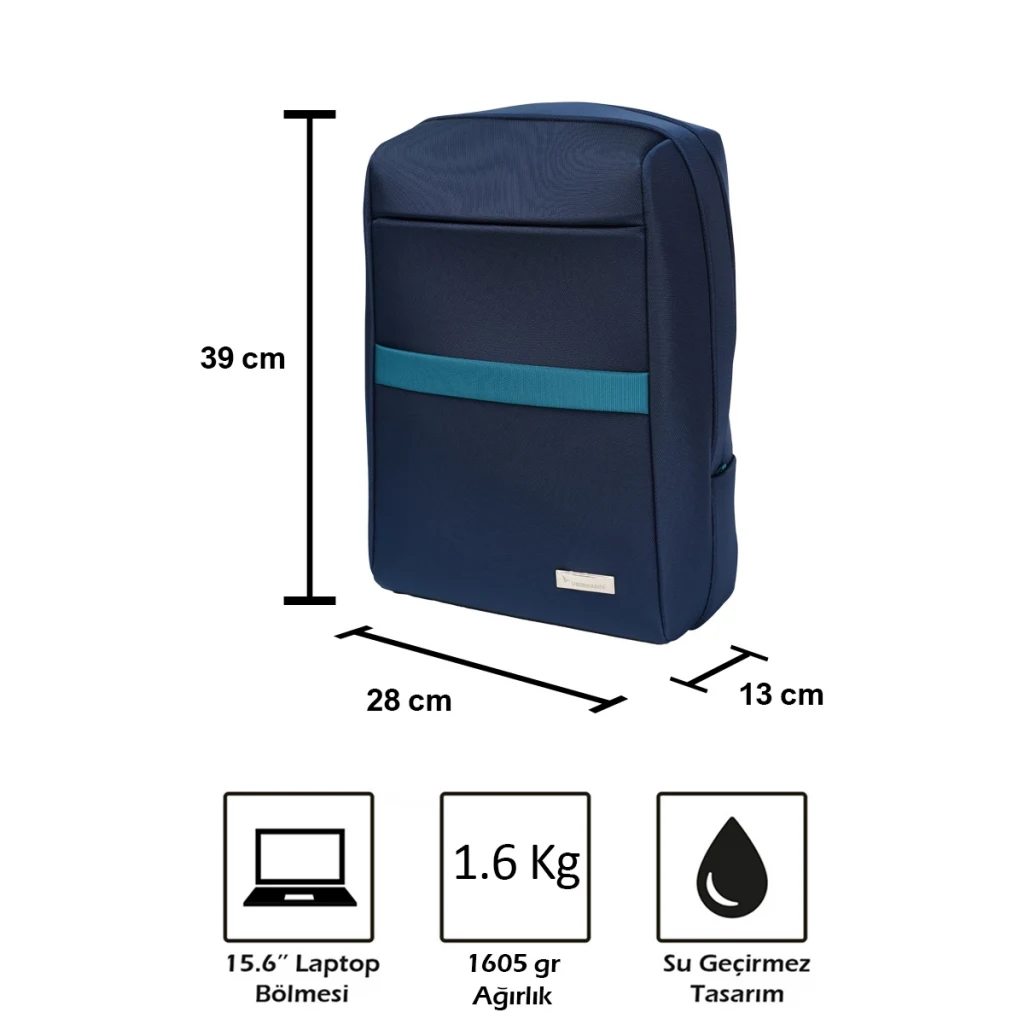 Vegmann Hazar 15,6 inç Dizüstü Bilgisayar Uyumlu Laptop Sırt Çantası