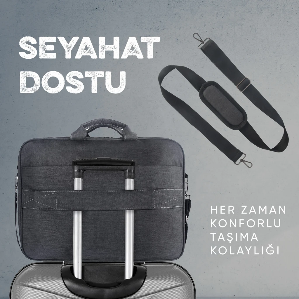 Vegmann Norma 15.6 inç Dizüstü Bilgisayar Uyumlu Evrak ve Laptop Çantası