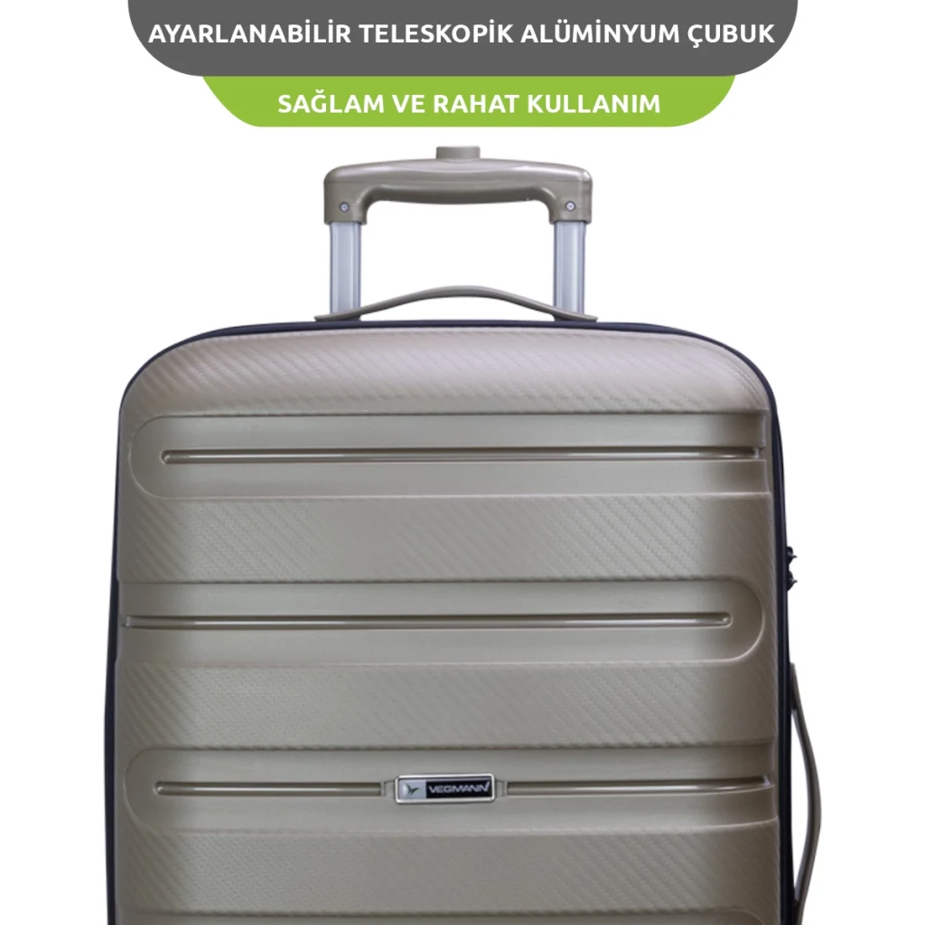 Vegmann Polipropilen (PP) Atlas Gold 3lü Valiz Seti