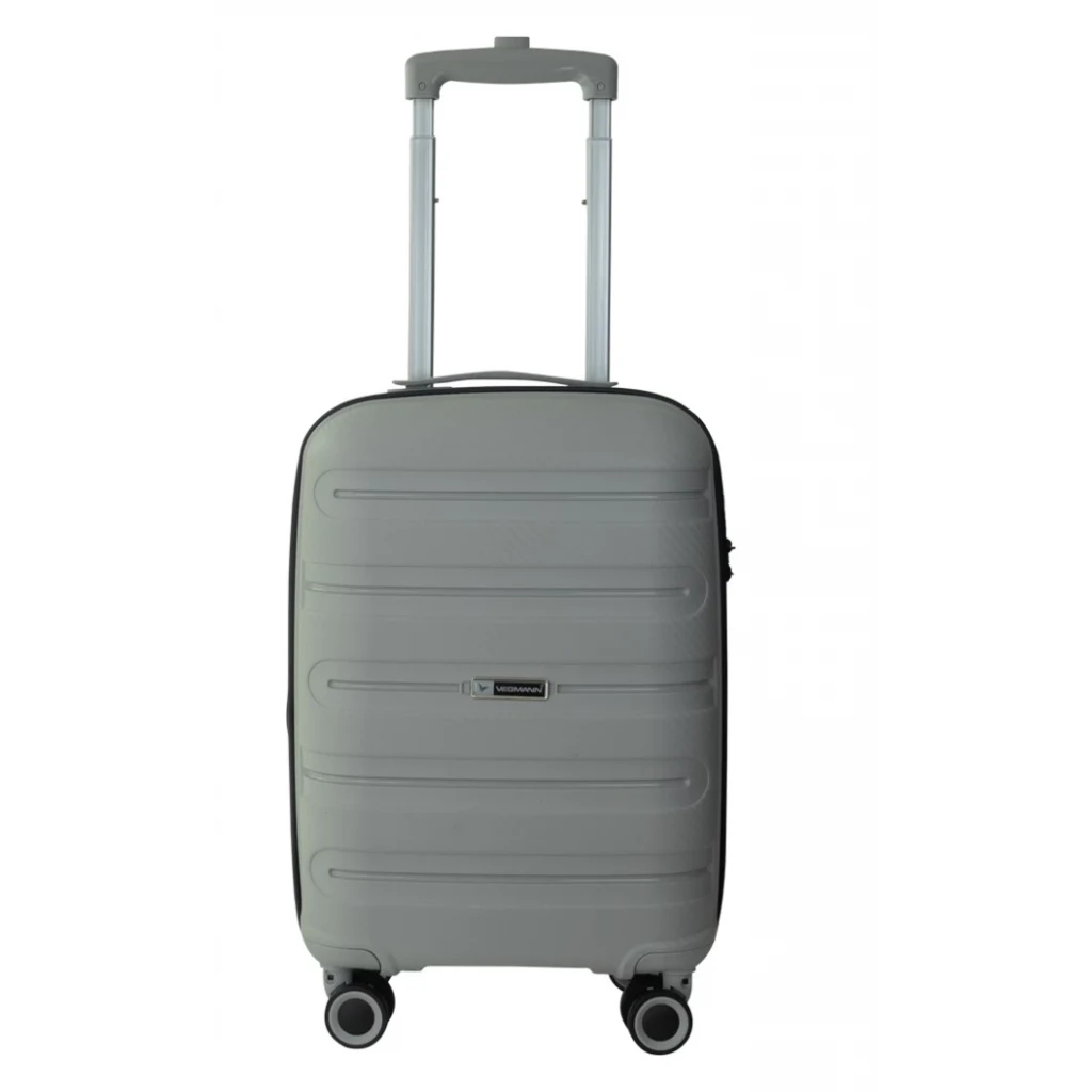 Vegmann Polipropilen (PP) Atlas Gri Kabin Boy Valiz
