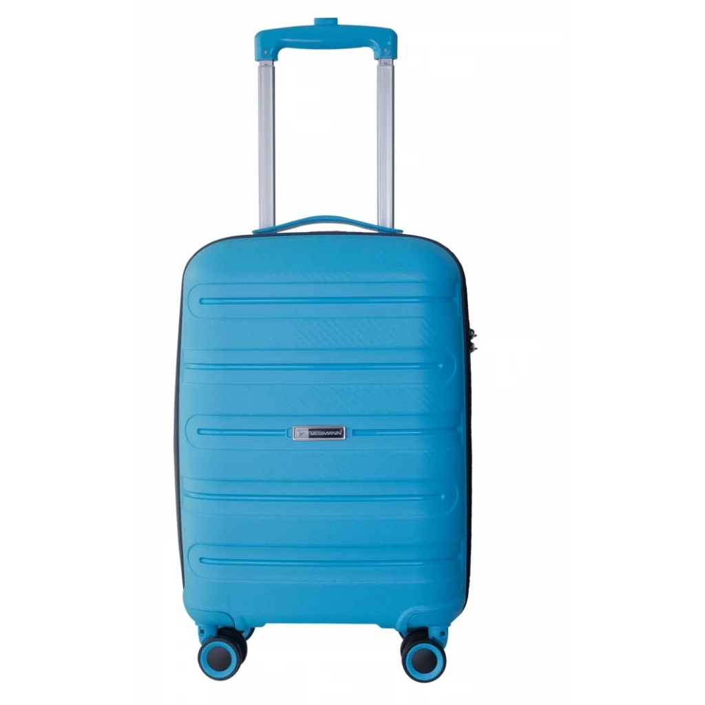 Vegmann Polipropilen (PP) Atlas Mavi Kabin Boy Valiz