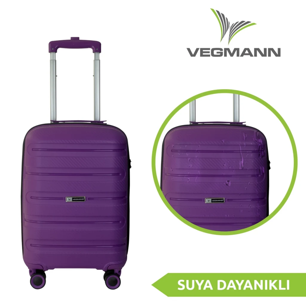 Vegmann Polipropilen (PP) Atlas Violet 3lü Valiz Seti