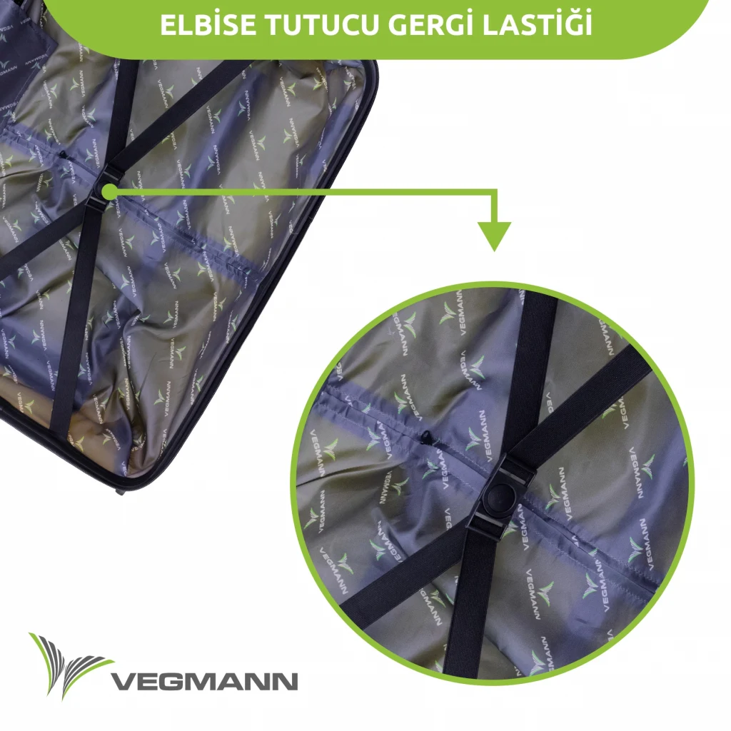 Vegmann Polipropilen (PP) Atlas Violet Kabin Boy Valiz