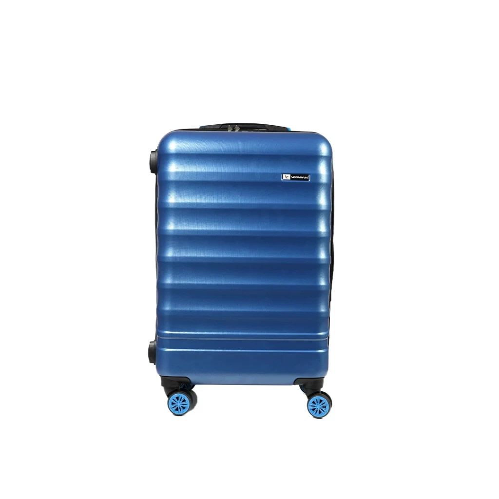 Vegmann Tartılı Scadel Mavi Orta Boy Valiz