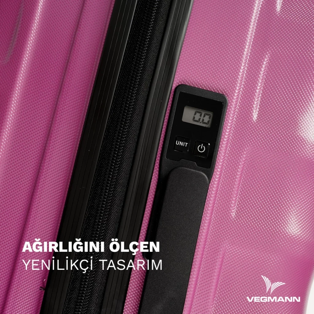 Vegmann Tartılı Scadel Violet Büyük Boy Valiz