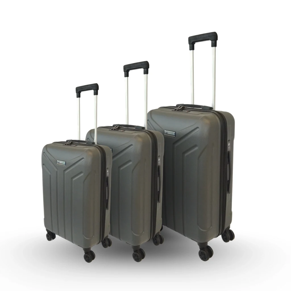 Vegmann Tartılı Scavel Antrasit 3 lü Valiz Seti