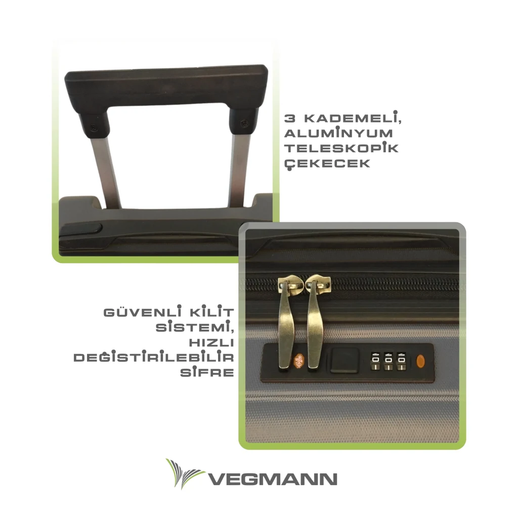 Vegmann Self-Weighed Scavel Antracite Medium Suitcase