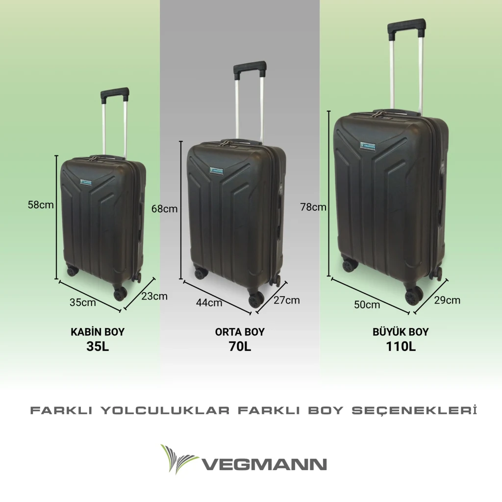 Vegmann Self-Weighed Scavel Black Large Suitcase