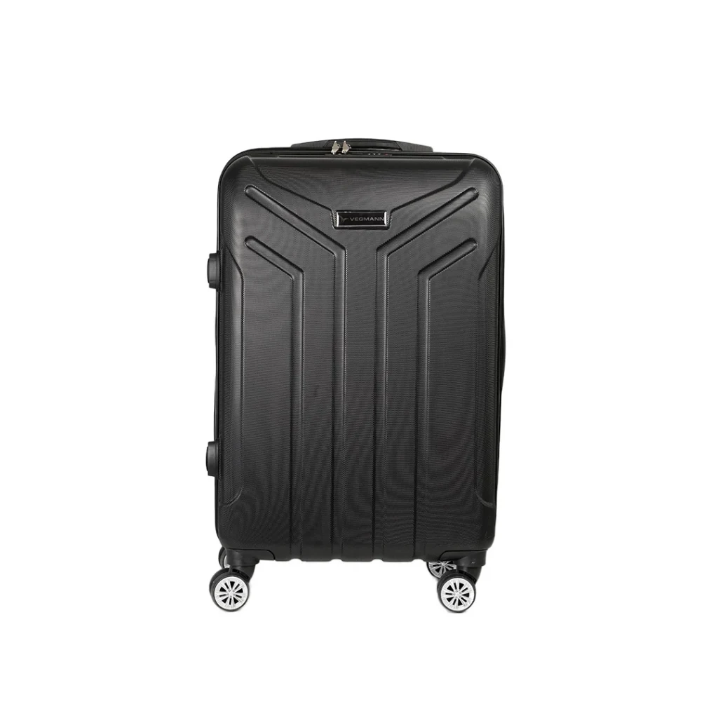 Vegmann Tartılı Scavel Siyah Orta Boy Valiz