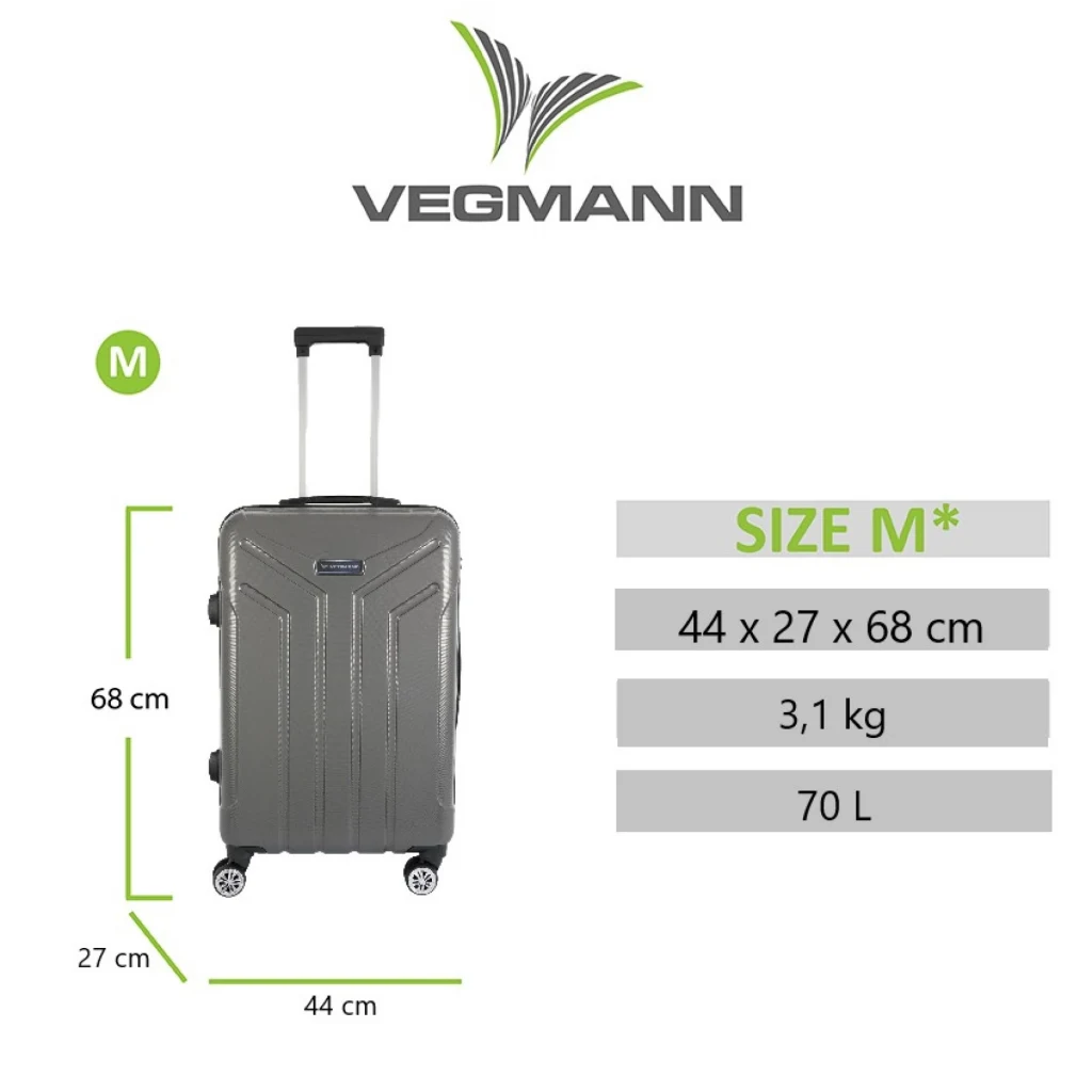 Vegmann Vela Antrasit Orta Boy Valiz