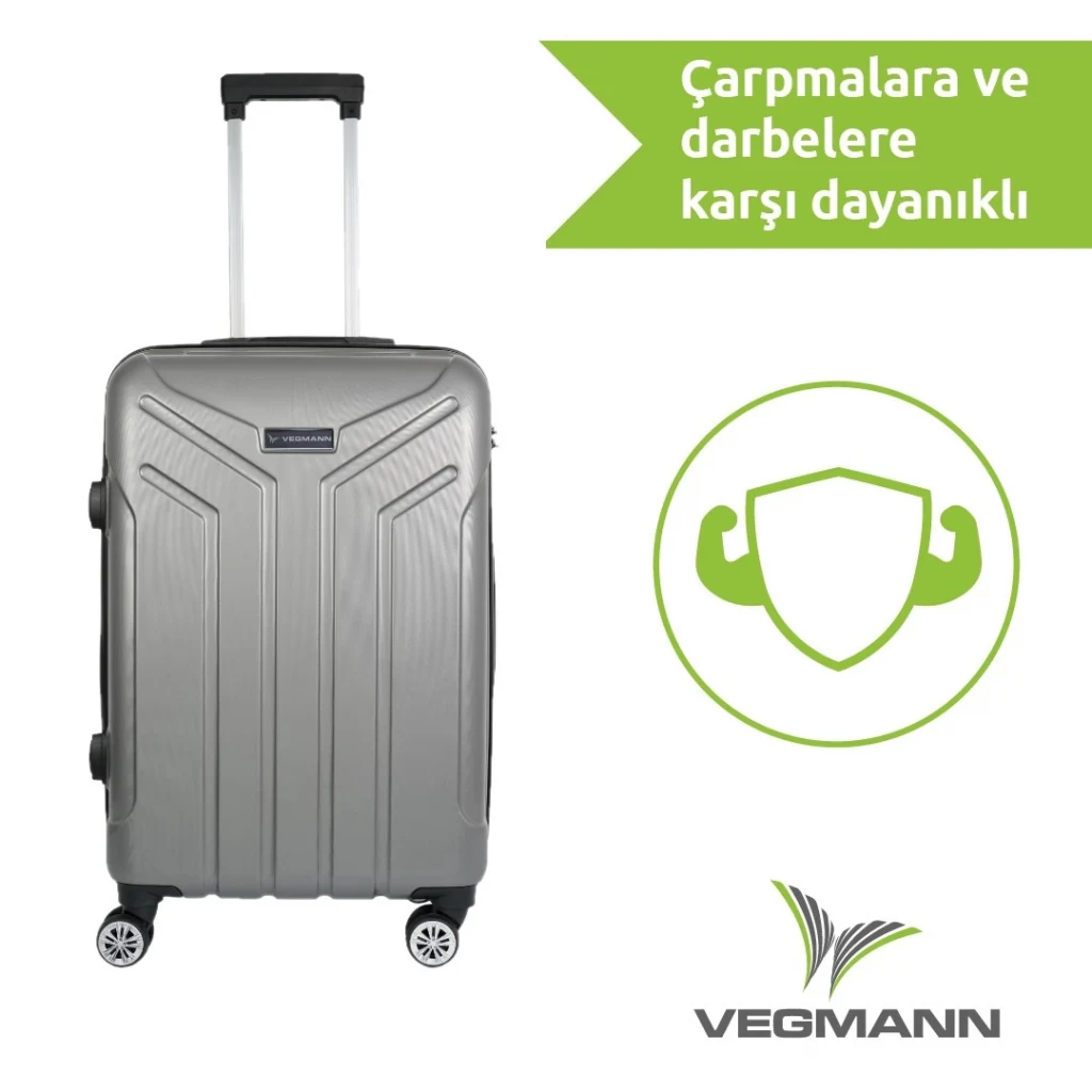 Vegmann Vela Gri 2li Valiz Seti Orta Boy ,Kabin Boy