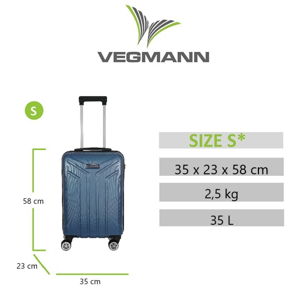 Vegmann Vela Mavi Kabin Boy Valiz