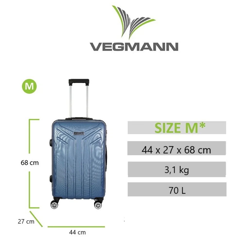 Vegmann Vela Mavi Orta Boy Valiz