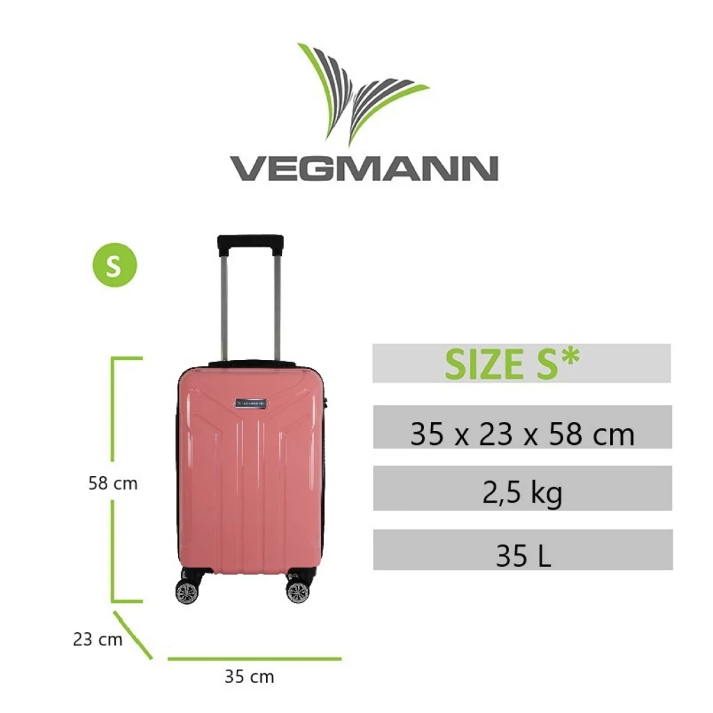 Vegmann Vela Pembe Kabin Boy Valiz