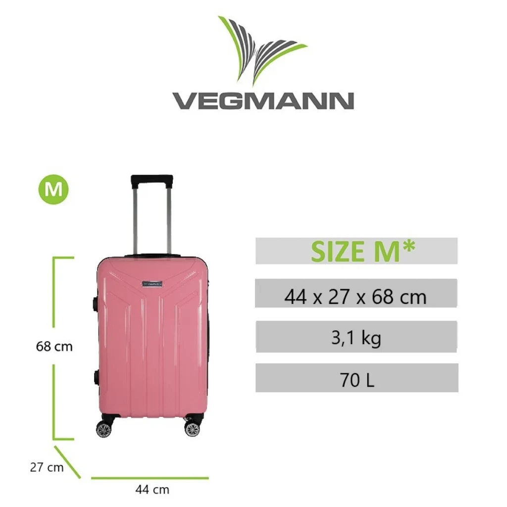 Vegmann Vela Pembe Orta Boy Valiz