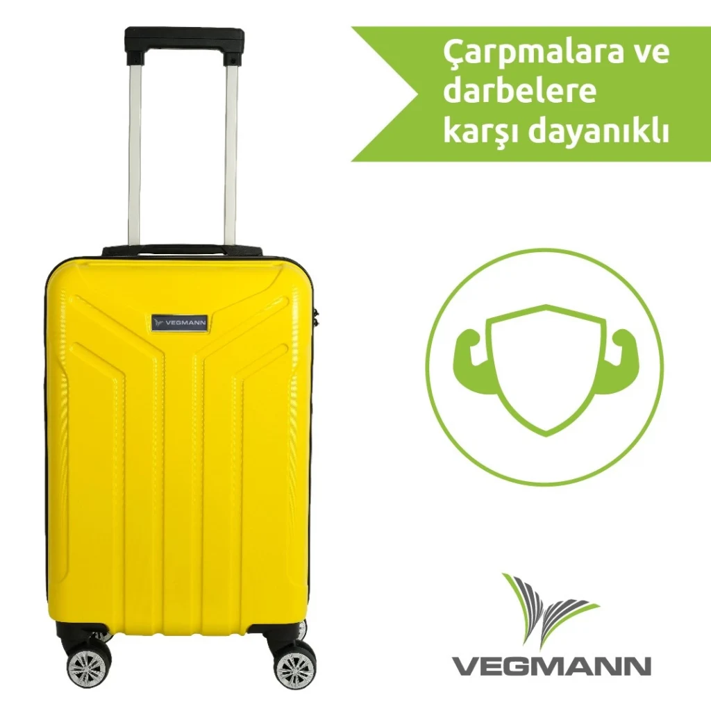 Vegmann Vela Sarı Kabin Boy Valiz