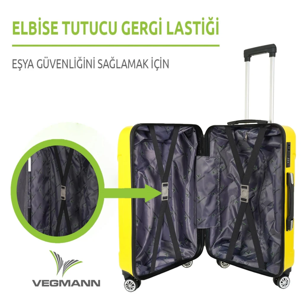 Vegmann Vela Sarı Kabin Boy Valiz