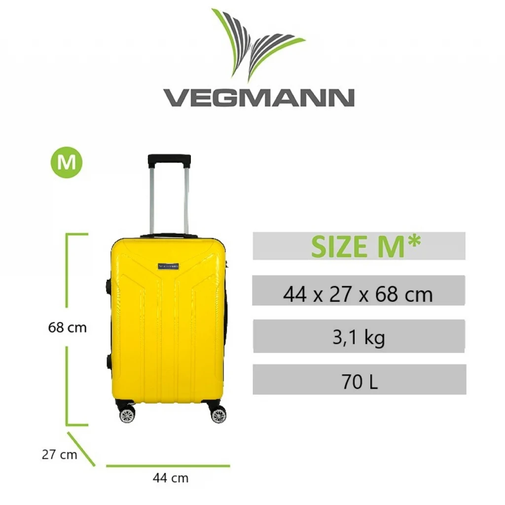 Vegmann Vela Sarı Orta Boy Valiz