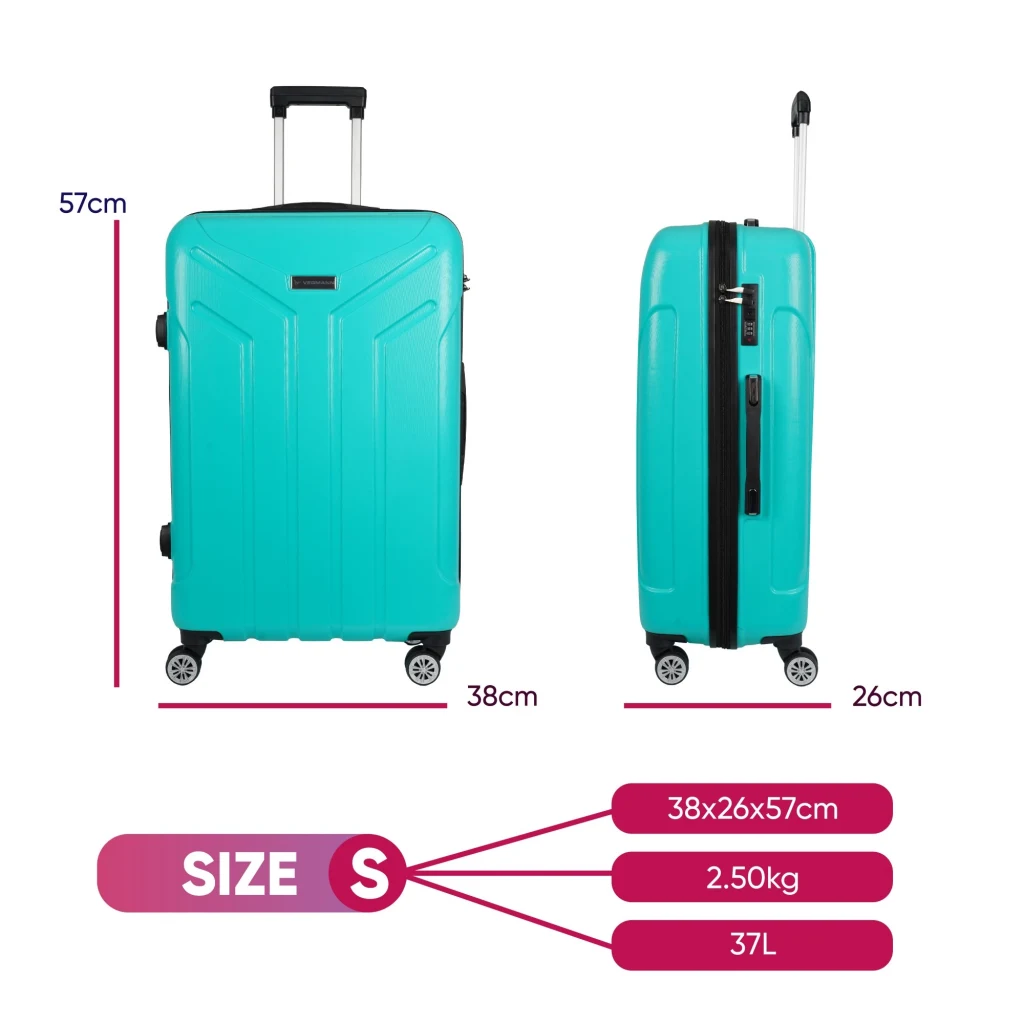 Vegmann Vela Su Yeşili Kabin Boy Valiz