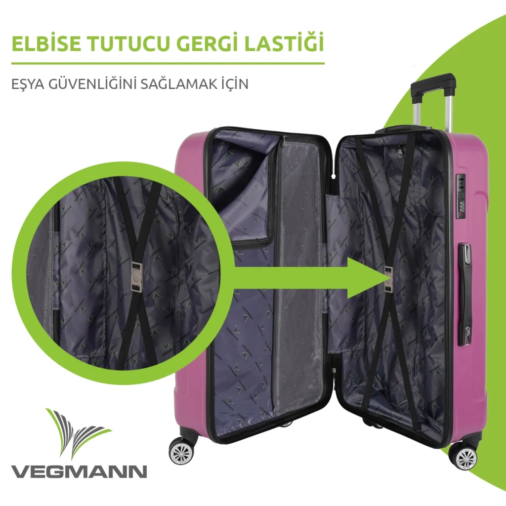 Vegmann Vela Violet 3lü Valiz Seti
