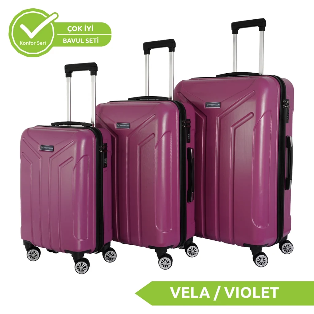 Vegmann Vela Violet 3lü Valiz Seti