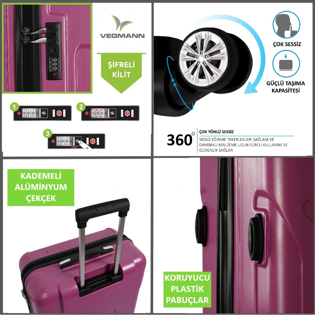 Vegmann Vela Violet Orta Boy Valiz