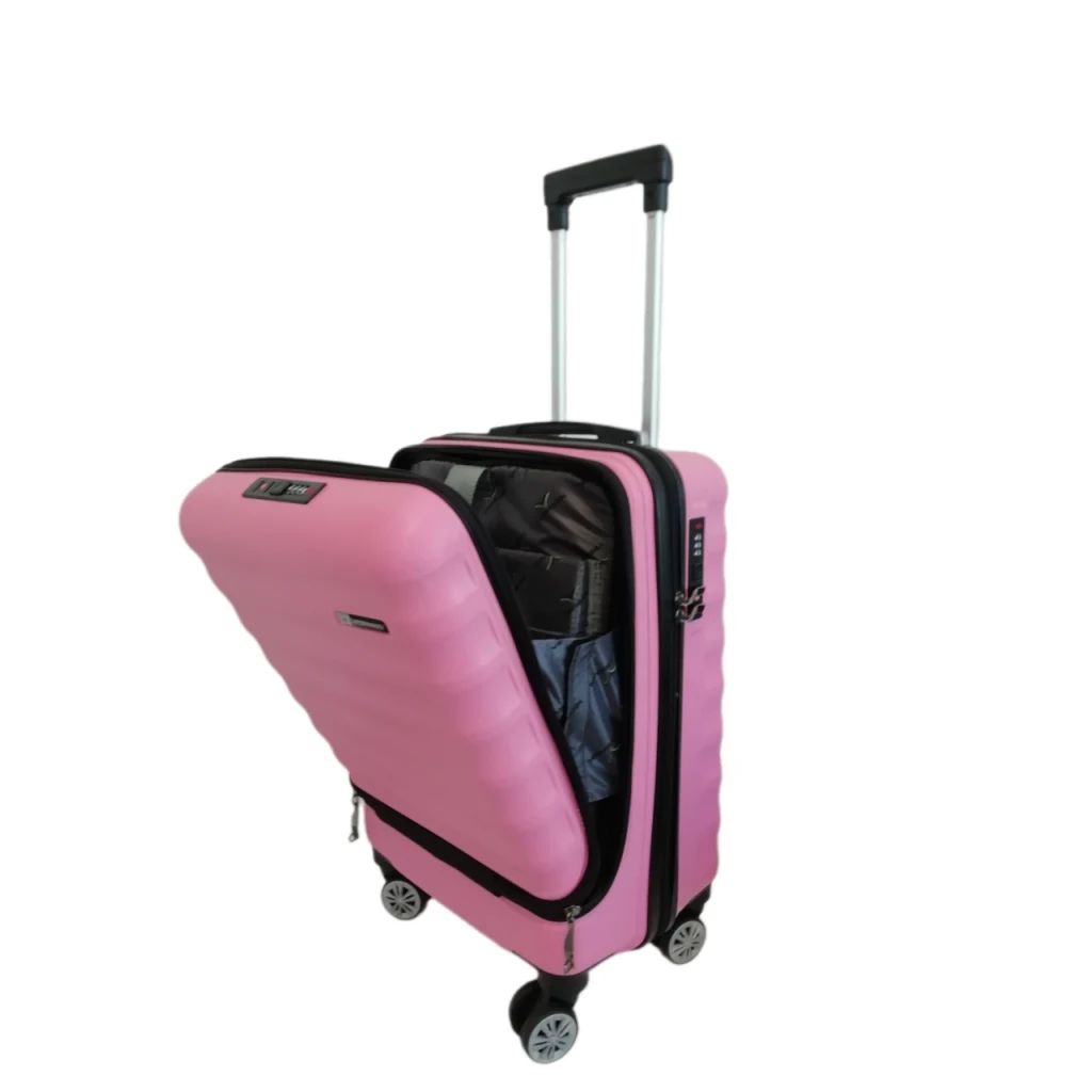 Vegmann Wave Laptop Bölmeli Pembe Kabin Boy Valiz