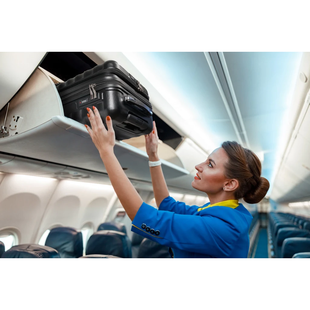 Vegmann Wave Laptop Bölmeli Siyah Kabin Boy Valiz