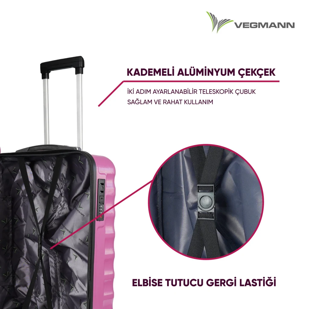 Vegmann Wave Laptop Bölmeli Violet Kabin Boy Valiz