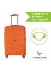 Vegmann Polipropilen (PP) Atlas Turuncu 3lü Valiz Seti
