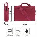 Vegmann AV-6457 17.3 inç Notebook Laptop Evrak Çantası - Bordo