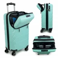 Vegmann Avalon Laptop Bölmeli PP Kırılmaz Su Yeşili Kabin Boy Valiz