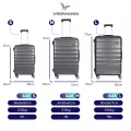 Vegmann Delphin Antrasit 3 lü Valiz seti