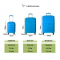 Vegmann Polipropilen (PP) Atlas Mavi Büyük Boy Valiz