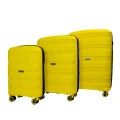 Vegmann Polipropilen (PP) Atlas Sarı 3lü Valiz Seti