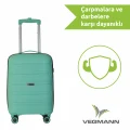 Vegmann Polipropilen (PP) Atlas Su Yeşili Kabin Boy Valiz