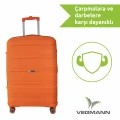 Vegmann Polipropilen (PP) Atlas Turuncu Büyük Boy Valiz