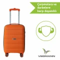 Vegmann Polipropilen (PP) Atlas Turuncu Kabin Boy Valiz