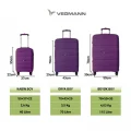 Vegmann Polipropilen (PP) Atlas Violet 3lü Valiz Seti