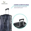 Vegmann Tartılı Scadel Antrasit 3 lü Valiz Seti