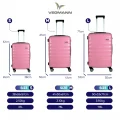 Vegmann Tartılı Scadel Pembe 3 lü Valiz Seti